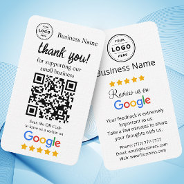 Google Review-förfrågningskort med QR-kod Visitkort