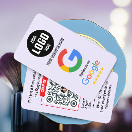 Google Review QR Code Business Card Template Visitkort