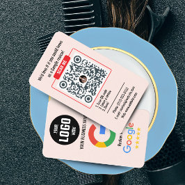 Google Review QR Code Business Card Template Visitkort