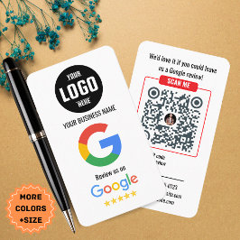 Google Review QR Code Business Card Template Visitkort