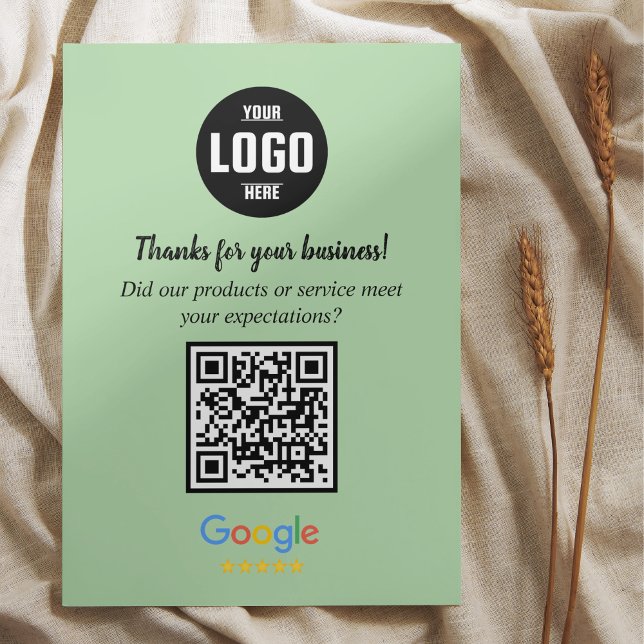 Google Review QR Code Cards | Business Enclosure   Tilläggskort (Google Review QR Code Cards | Green Light Business Enclosure Cards)