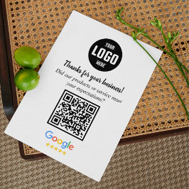 Google Review QR Code Cards | Business Thank You Tilläggskort