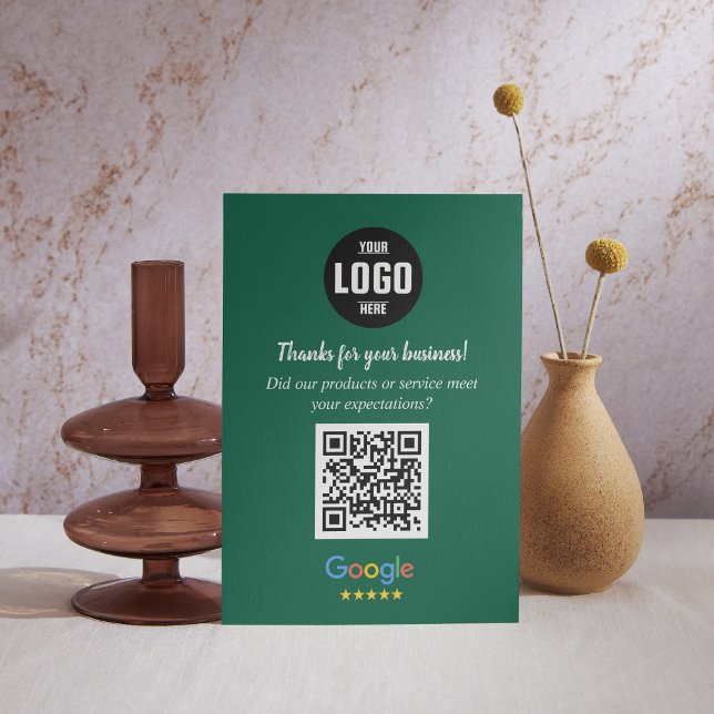 Google Review QR Code Cards | Business Thank You  Tilläggskort (Google Review QR Code Cards | Business Enclosure Cards)