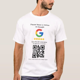 Google Review QR Code Cards,Review Sign T Shirt