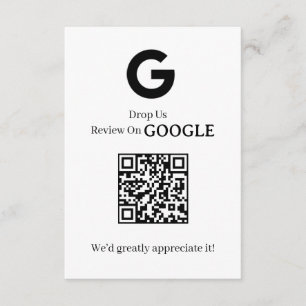 Google Review QR Företagsåterkopplingslänk Tilläggskort