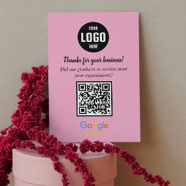 Google Review QR-kodkort | Företag Tack  Tilläggskort