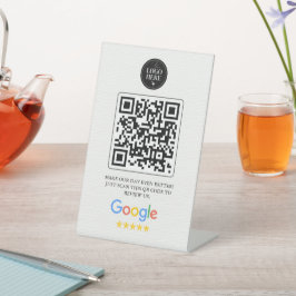 Google Review QR-kodskylt för salonger och ögonfra