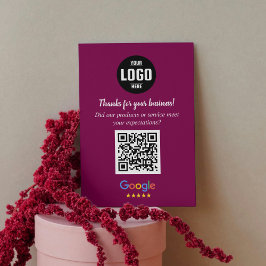 Google Review QR-kort | Företag Tack  Tilläggskort