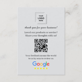 Google Review QR-kundfeedback Infogningskort Tilläggskort