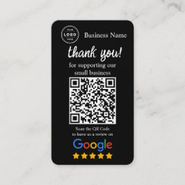 Google Review Request Card with QR code Visitkort
