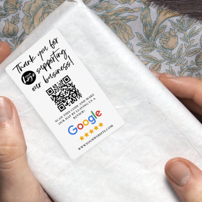 Google Review-Tackens Logotyp QR-kod Fraktsedel (Skapare uppladdad)