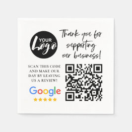 Google Review-Tackens Logotyp QR-kod Pappersservett