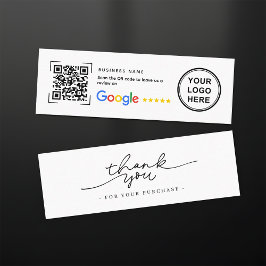 Google Review Thank You Mini Business Inserts Mini Visitkort