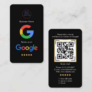 Google Review with QR Code Link-Affärskort Visitkort