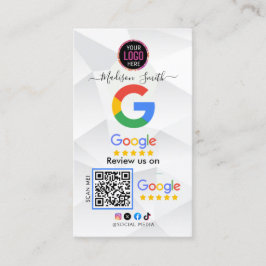 Google Review with QR Code Link-Affärskort Visitkort