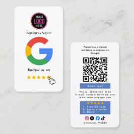 Google Review With QR Code Link Business Card Visitkort