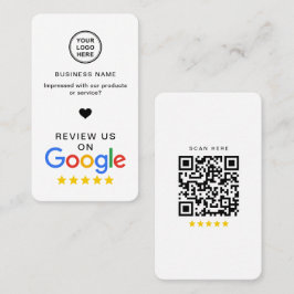 Google Review with QR Code Snyggt Modern Visitkort