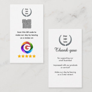 Google Reviews Bordskylt QR-kodstativ Tilläggskort