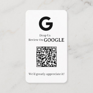 Google Reviews QR Anpassad företagsåterkopplings Visitkort