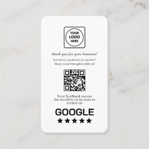 Google Reviews QR Anpassad företagsåterkopplings Visitkort