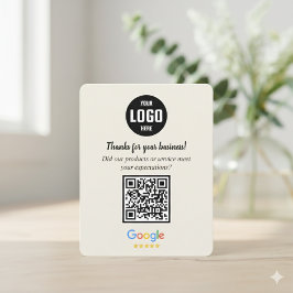 Google Reviews QR Code Business Enclosure Card Tilläggskort