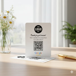 Google Reviews QR Code Business Enclosure Card Tilläggskort
