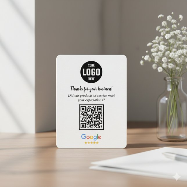 Google Reviews QR Code Business Enclosure Card Tilläggskort (Google Reviews QR Code Business Enclosure Card)