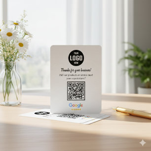 Google Reviews QR-kod Företag Inneslutningskort Tilläggskort