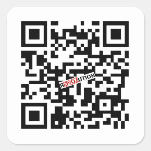 Google Ron Paul QR Fyrkantigt Klistermärke