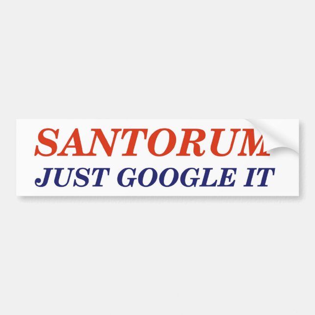 Google Santorum Bildekal (Framsidan)