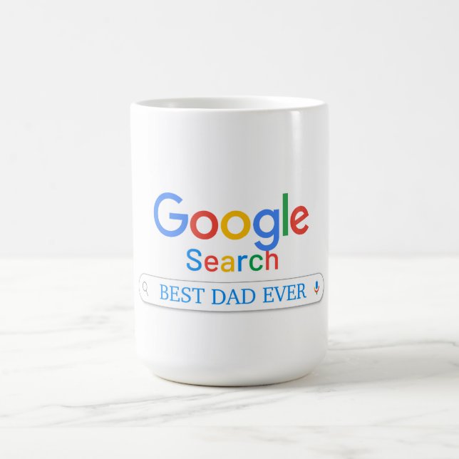 Google Search Engine Färg Best Pappa någonsin Kaffemugg (Center)