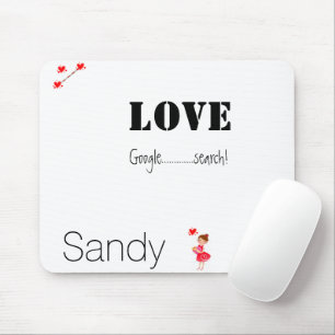 Google Search Kärlek Hearts Mouse Pad! Muspets Musmatta
