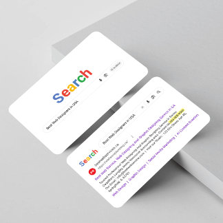 Google Sök, Sökresultat, Google inspirerad Visitkort