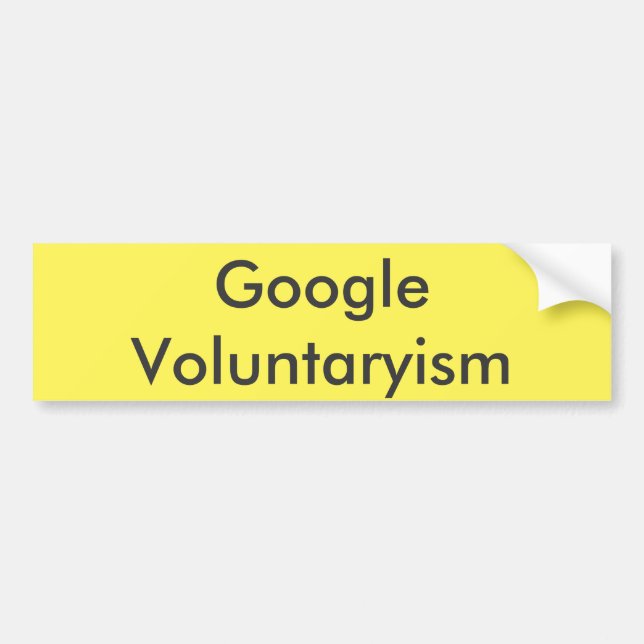 Google Voluntaryism Bildekal (Framsidan)