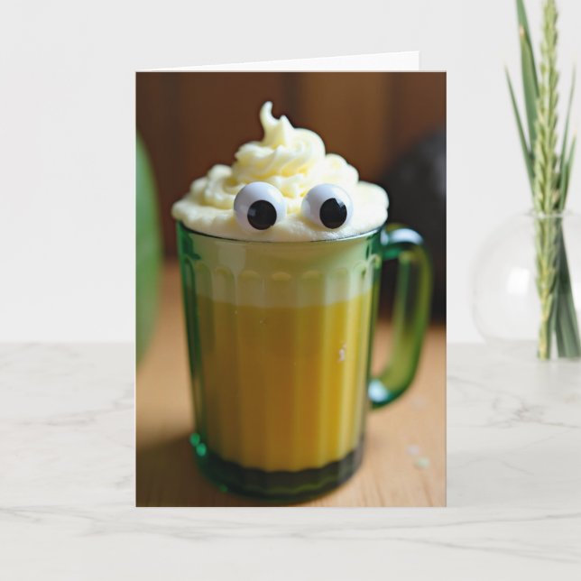 Googly Eye Coffee Roligt Kort (Framsida)