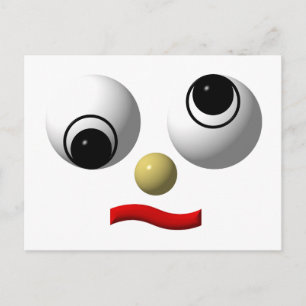 Googly-Eyed Ansikte Vykort