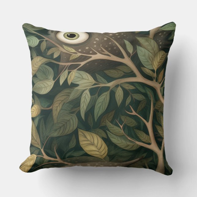 Googly Eyed Garden Botanical Kudde (Framsida)