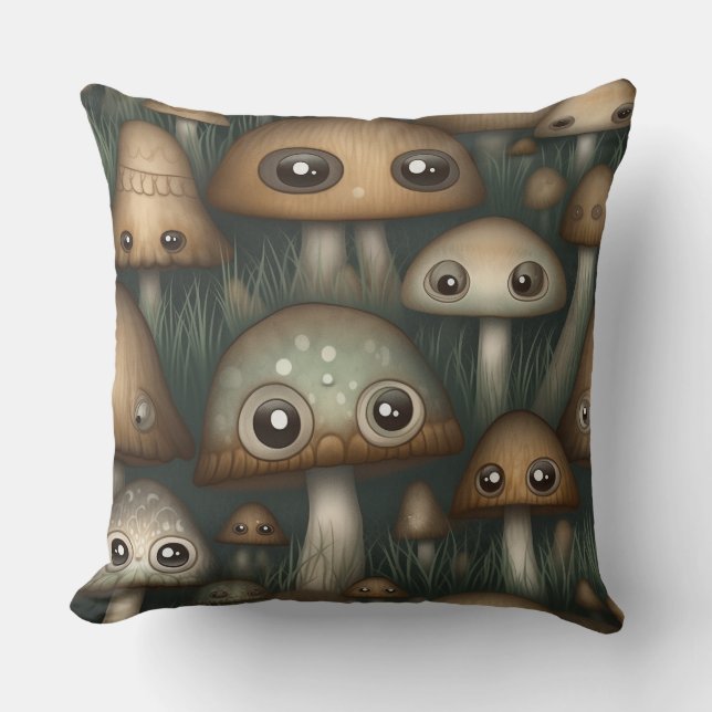 Googly Eyed Garden Botanical Kudde (Framsida)