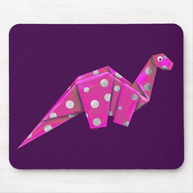 Googly-Eyed Origami Brachiosaur - Rosa Musmatta (Framsidan)