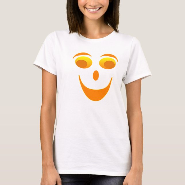 Googly Eyed OY  Dam Crew T-Shirt, Vit Tröja (Framsida)
