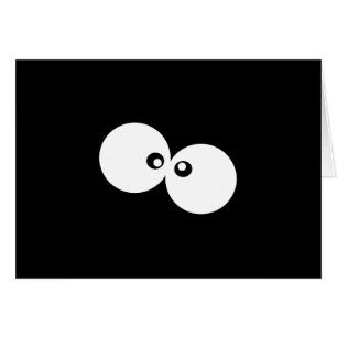 Googly Öga, Funny Öga, Black and White Hälsningskort