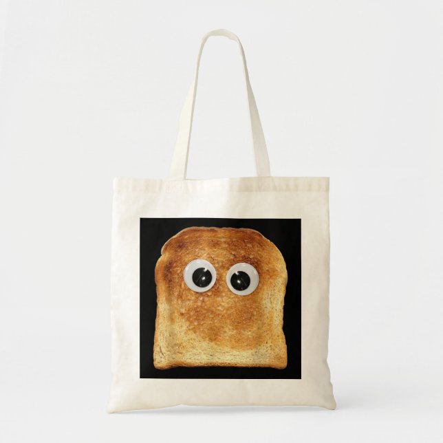 Googly Öga Toast Bread Eater Vegetarian Costume Fu Tygkasse (Framsidan)