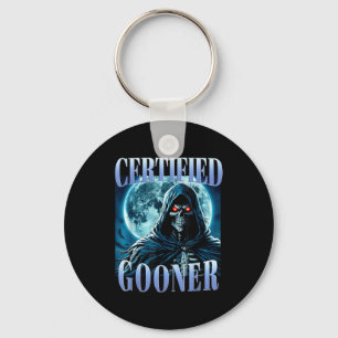 Goon rolig gooning meme skelett certifierad Gooner Nyckelring