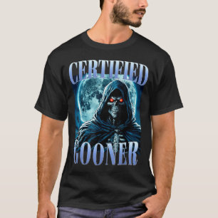 Goon rolig Gooning Meme Skelett Certifierad Gooner T Shirt