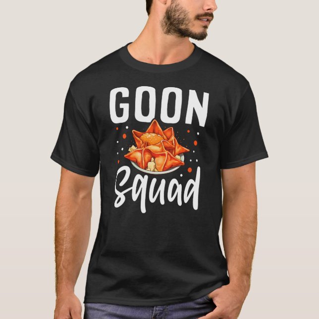 Goon Squad Funny Crab Rangoon Chinese Food T Shirt (Framsida)