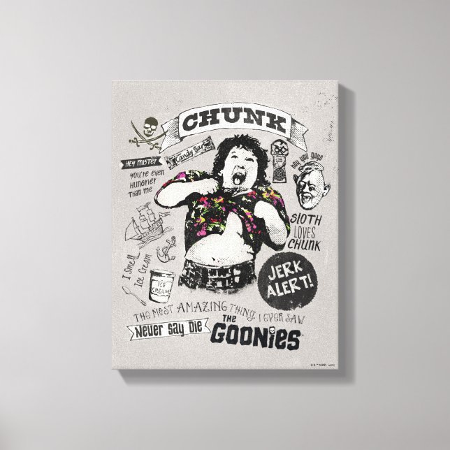 Goonies Chunk Retro Collage Canvastryck (Framsida)