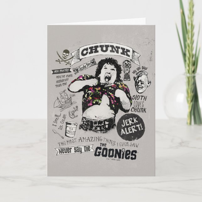 Goonies Chunk Retro Collage Kort (Framsida)