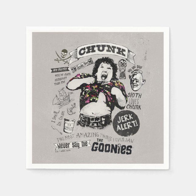 Goonies Chunk Retro Collage Pappersservett (Framsidan)