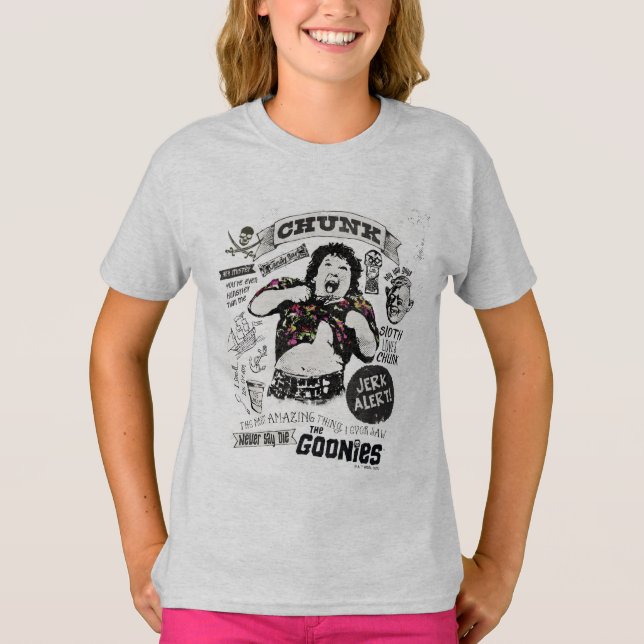 Goonies Chunk Retro Collage T Shirt (Framsida)
