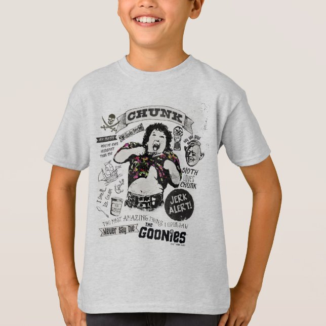 Goonies Chunk Retro Collage T Shirt (Framsida)
